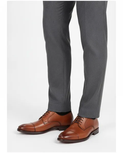 Langford Leather Derby in Brown, model shot on white