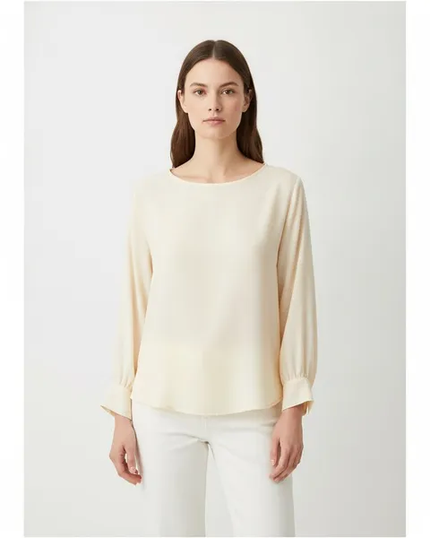 Calder Blouse in Ivory, model shot on white