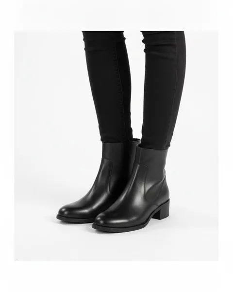 Marlow Ankle Boot in Black, model shot on white