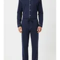 Pimlico Pyjama Set in Navy, model shot on white