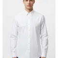 Hadley Oxford Shirt in White, model shot on white