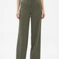 Juniper Wide Leg Trouser in Olive, model shot on white