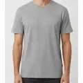 Ellis Crew Neck Tee in Heather Grey, model shot on white