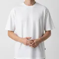 Marlow Crew Neck Tee in White, model shot on white