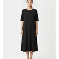 Tarn Midi Dress in Black, model shot on white