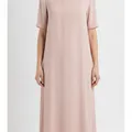 Bramley Midi Dress in Blush, model shot on white