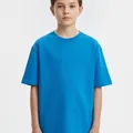 Quarry Kids Graphic Tee in Blue, model shot on white