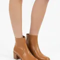 Kendall Ankle Boot in Tan, model shot on white