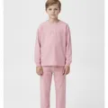Wycliffe Kids Pyjama Set in Pink, model shot on white