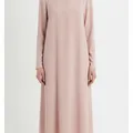 Rowan Midi Dress in Blush, model shot on white