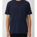 Hadley Crew Neck Tee in Navy, model shot on white