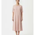 Tarn Midi Dress in Blush, model shot on white