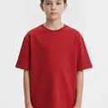 Quarry Kids Graphic Tee in Red, model shot on white