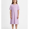 Alder Kids Day Dress in Lilac, model shot on white