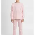 Somerby Kids Pyjama Set in Pink, model shot on white