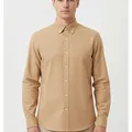 Ellis Oxford Shirt in Stone, model shot on white