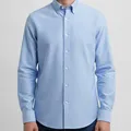 Calder Oxford Shirt in Sky Blue, model shot on white
