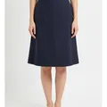 Alder A-Line Skirt in Navy, model shot on white
