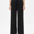 Langford Wide Leg Trouser in Black, model shot on white