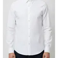 Aster Oxford Shirt in White, model shot on white