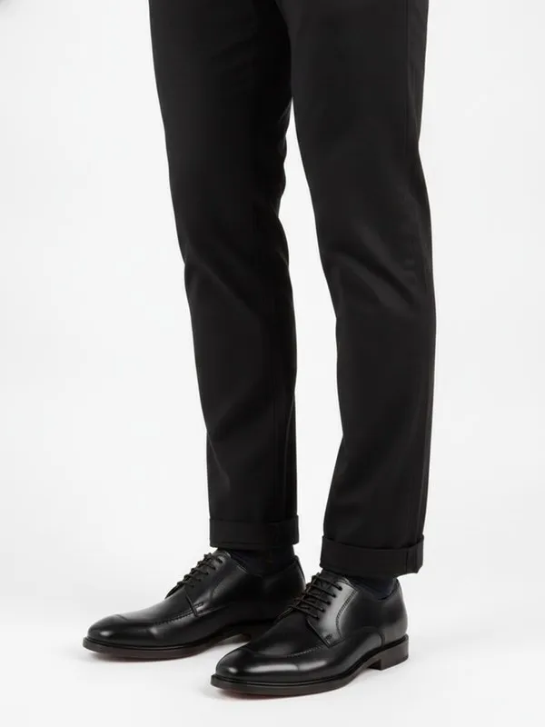 Fairmont Leather Derby in Black, model shot on white