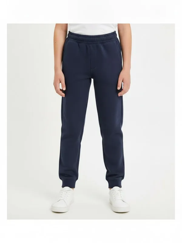 Pimlico Kids Jogger in Navy, model shot on white
