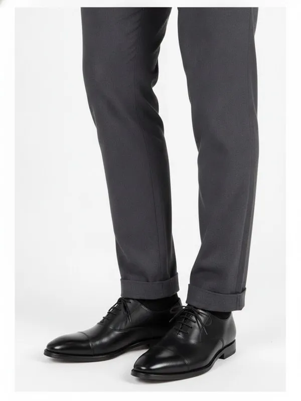 Juniper Leather Derby in Black, model shot on white