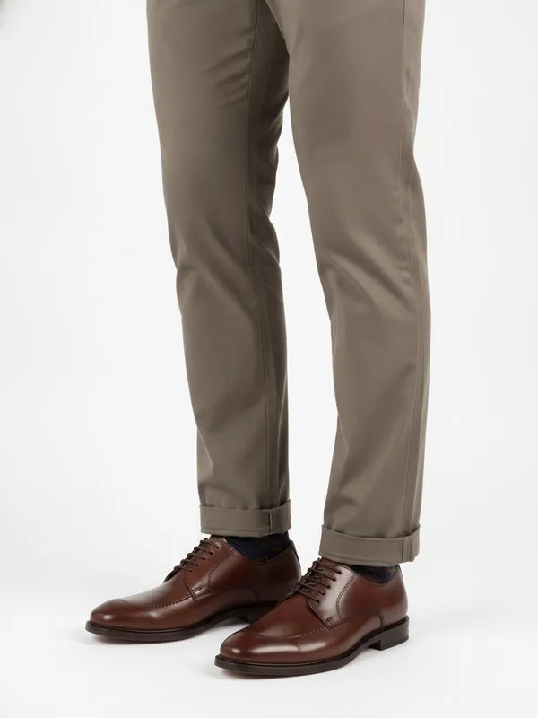 Fairmont Leather Derby in Brown, model shot on white